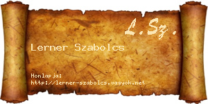 Lerner Szabolcs névjegykártya